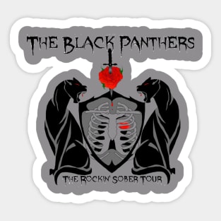 The Black Panthers Meet Purple Rain Sticker